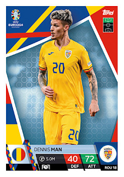 Dennis Man Romania Topps Match Attax EURO 2024 #ROM18